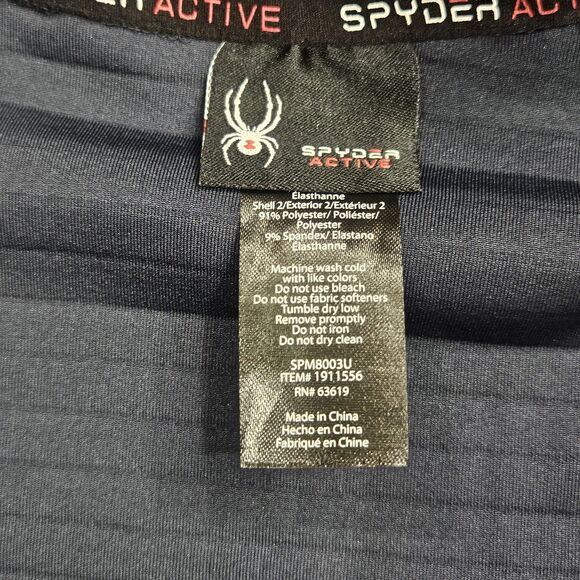 Spyder Active Men's Full Zip Active Hoodie Jacket Navy /  Blue / XL / New - Picture 7 of 9